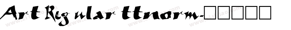 Art Regular ttnorm字体转换
